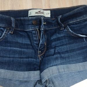 Hollister dark wash shorts